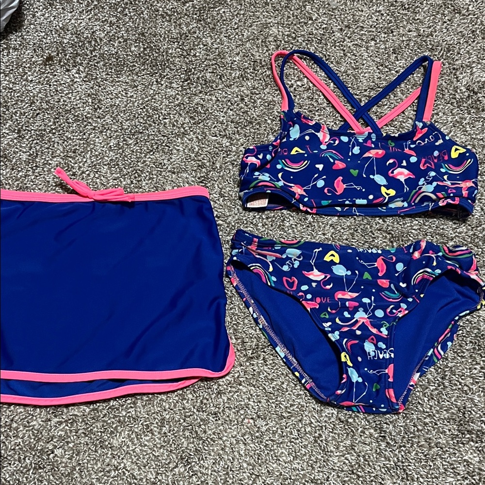 Cat & Jack Blue and Pink Kids Swim Bikini Set